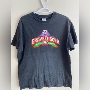 Vintage 25th Anniversary Grave Digger T-shirt